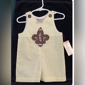 Bella Mia Kids Yellow Football Overalls